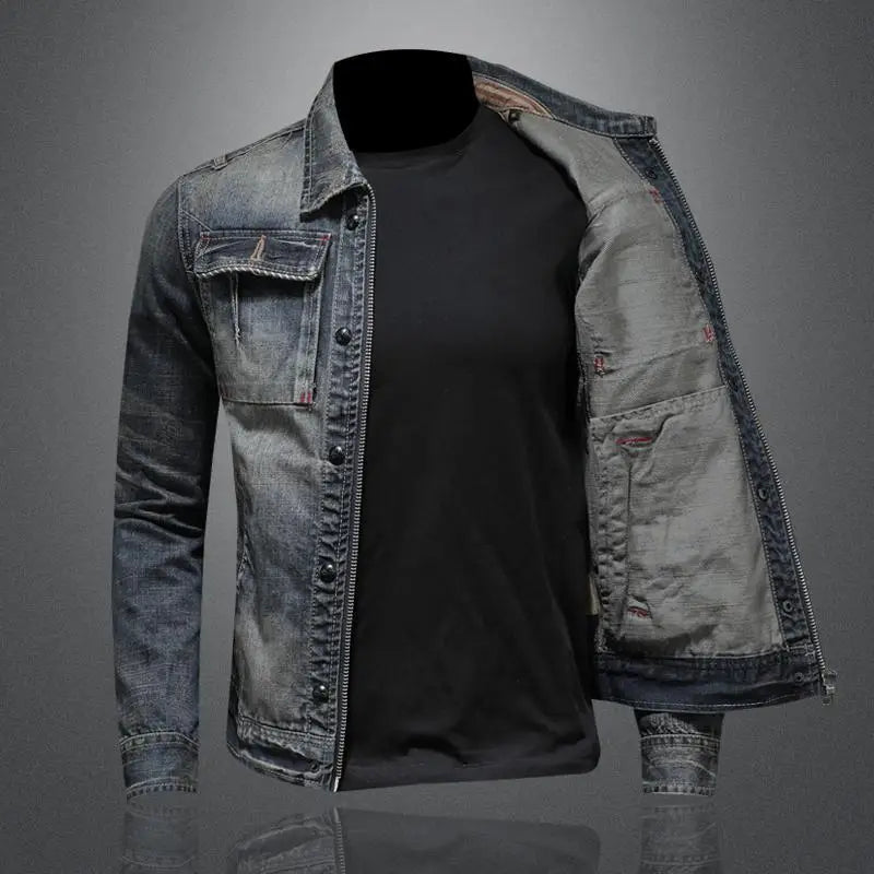 Men's Long Denim Jacket