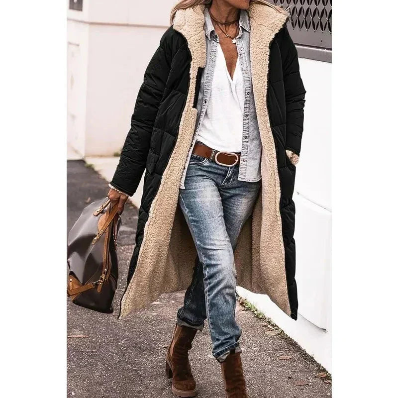 Longline Puffer Coat | Hooded Full Length with Warm Lining