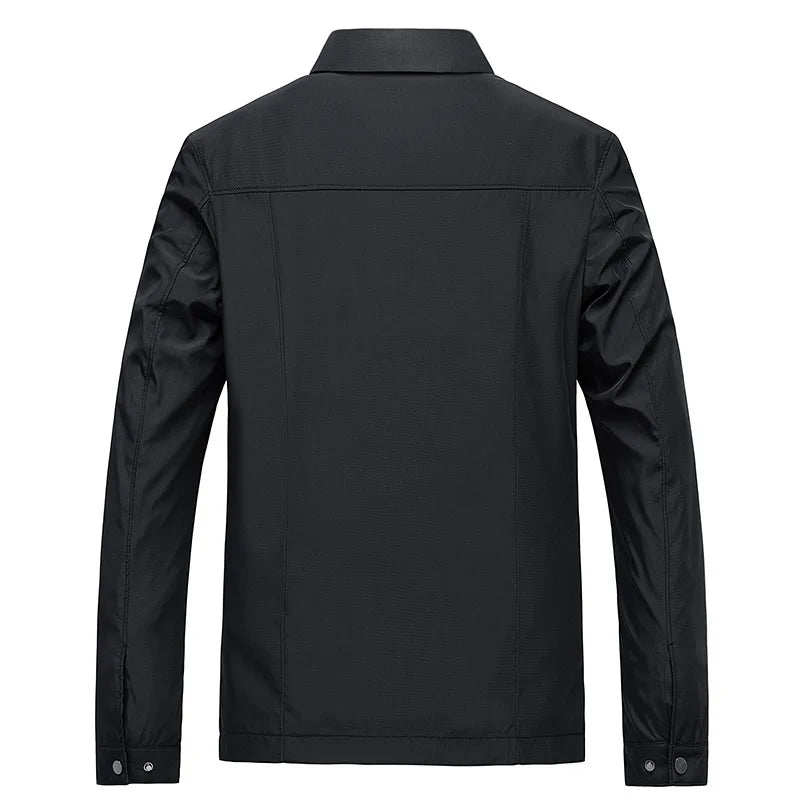 Lightweight Jacket - Slim Fit with Shirt Collar Zip Front