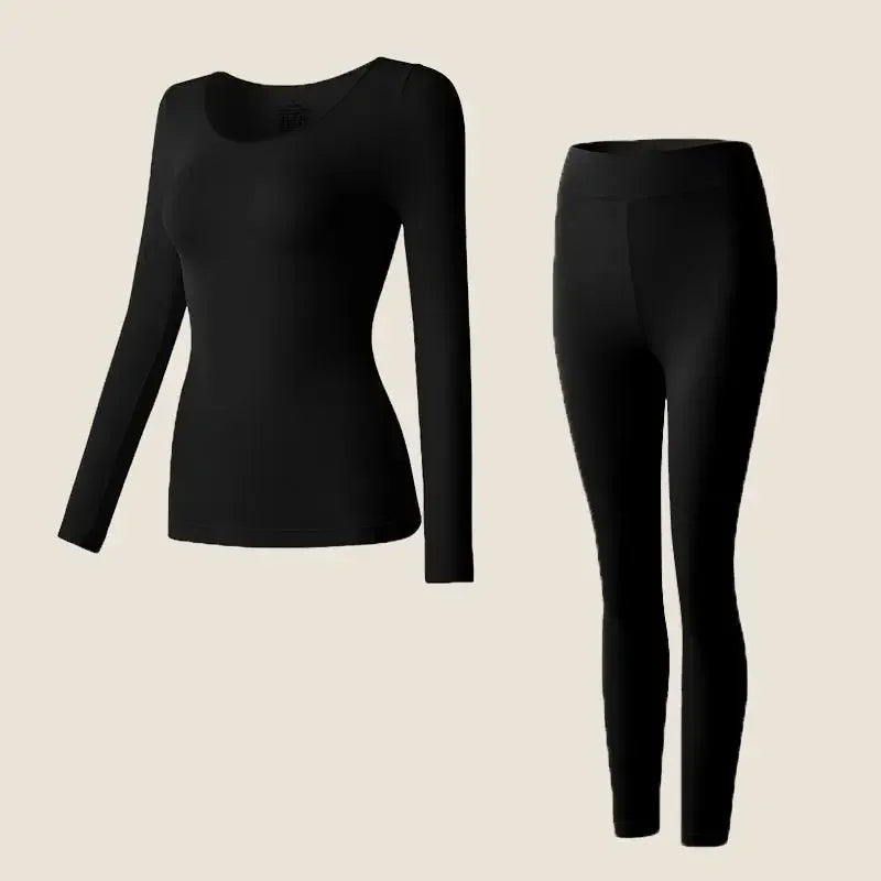 Thermal Underwear Set - Long Sleeve Top with Slim Leggings