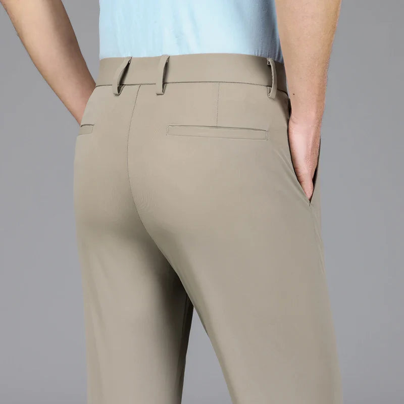 Slim Fit Chinos Work Trousers - Button Waist