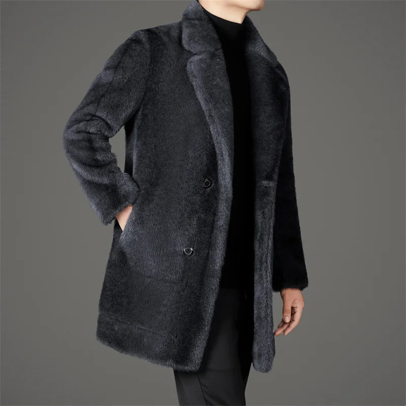Fur Coat | Double Breasted Longline Design