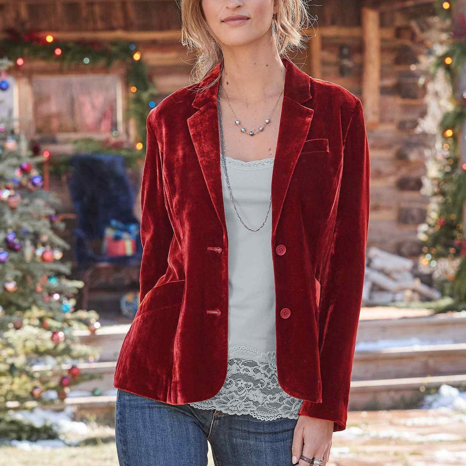 Slim Fit Blazer Jacket - Soft Structured Everyday Style