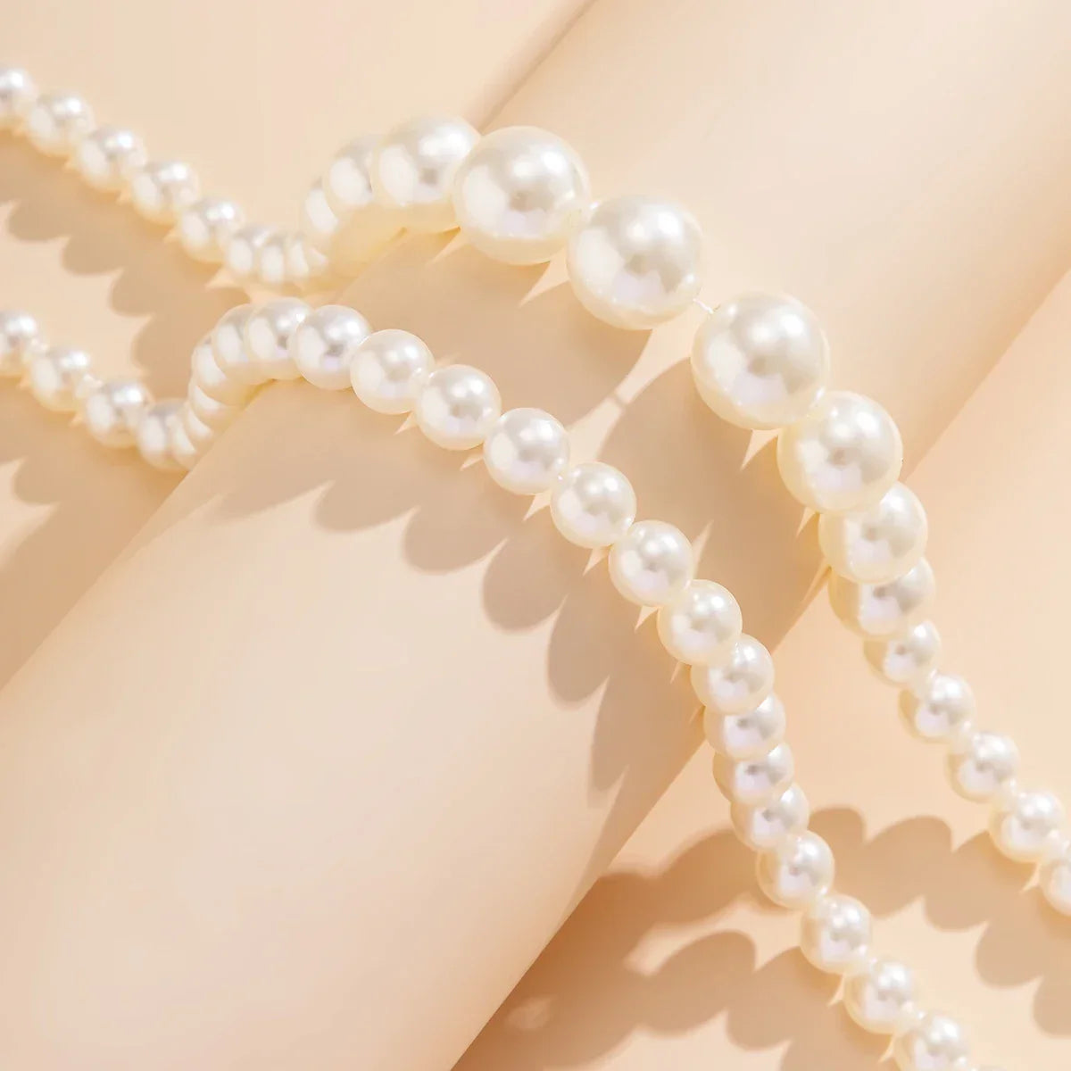 Pearl Necklace - Double Layer Statement Beads