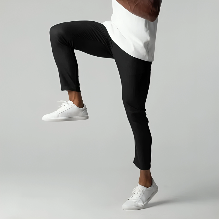 Slim Fit Chino Trousers - Tapered Leg with Pockets