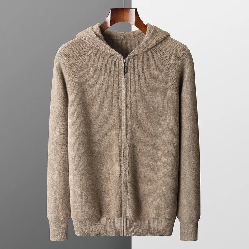 Zip Hoodie - Relaxed Fit with Drawstring Hood