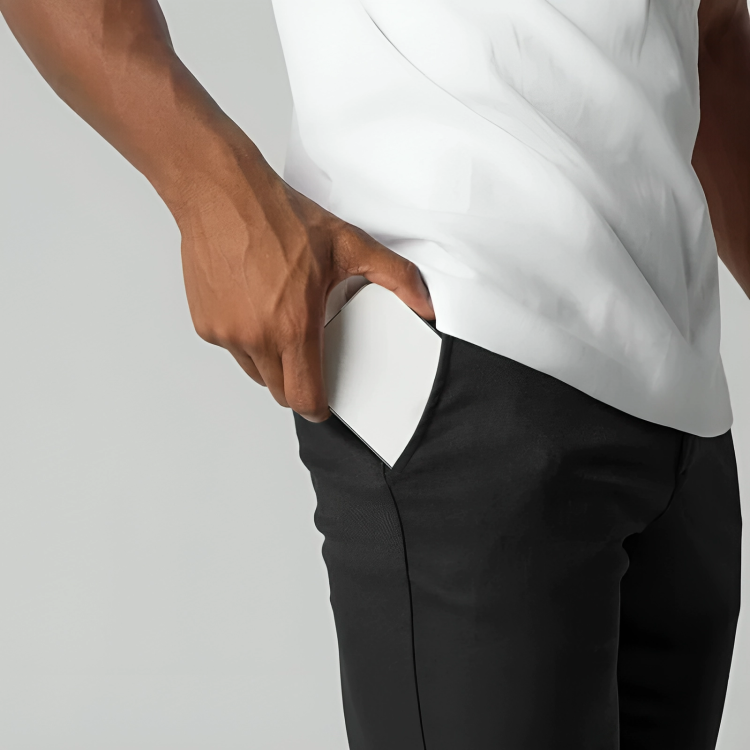 Slim Fit Chino Trousers - Tapered Leg with Pockets
