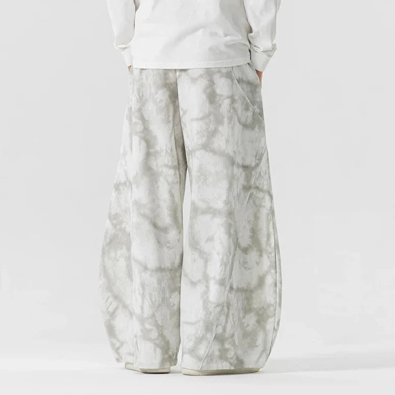 Wide Leg Lounge Trousers - Rope Belt Detail