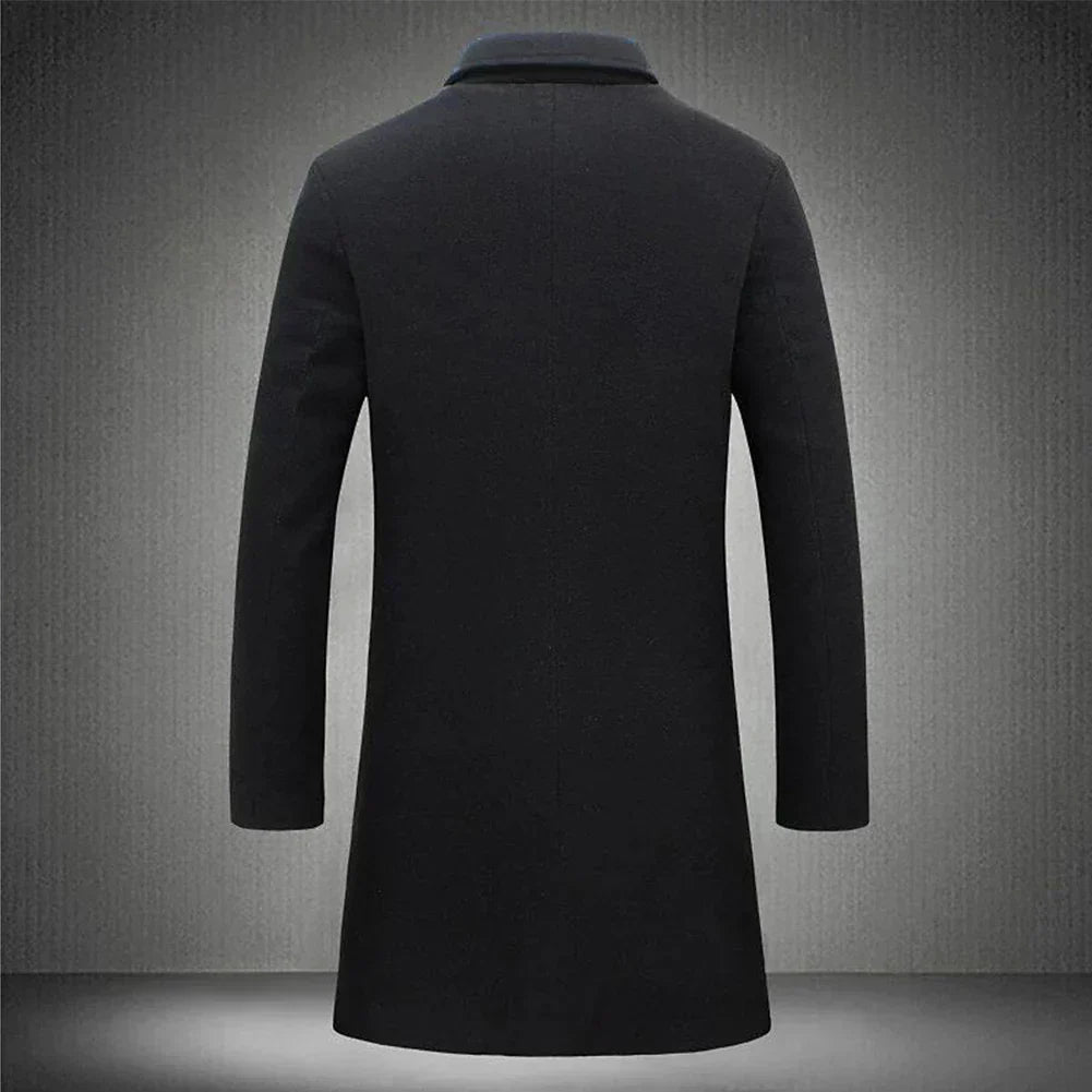 Long Coat - Single Breasted with Structured Lapels