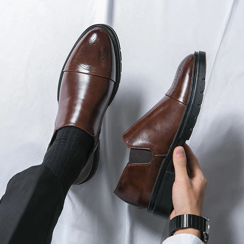 Slip On Dress Shoes - Classic Formal Cap Toe Design