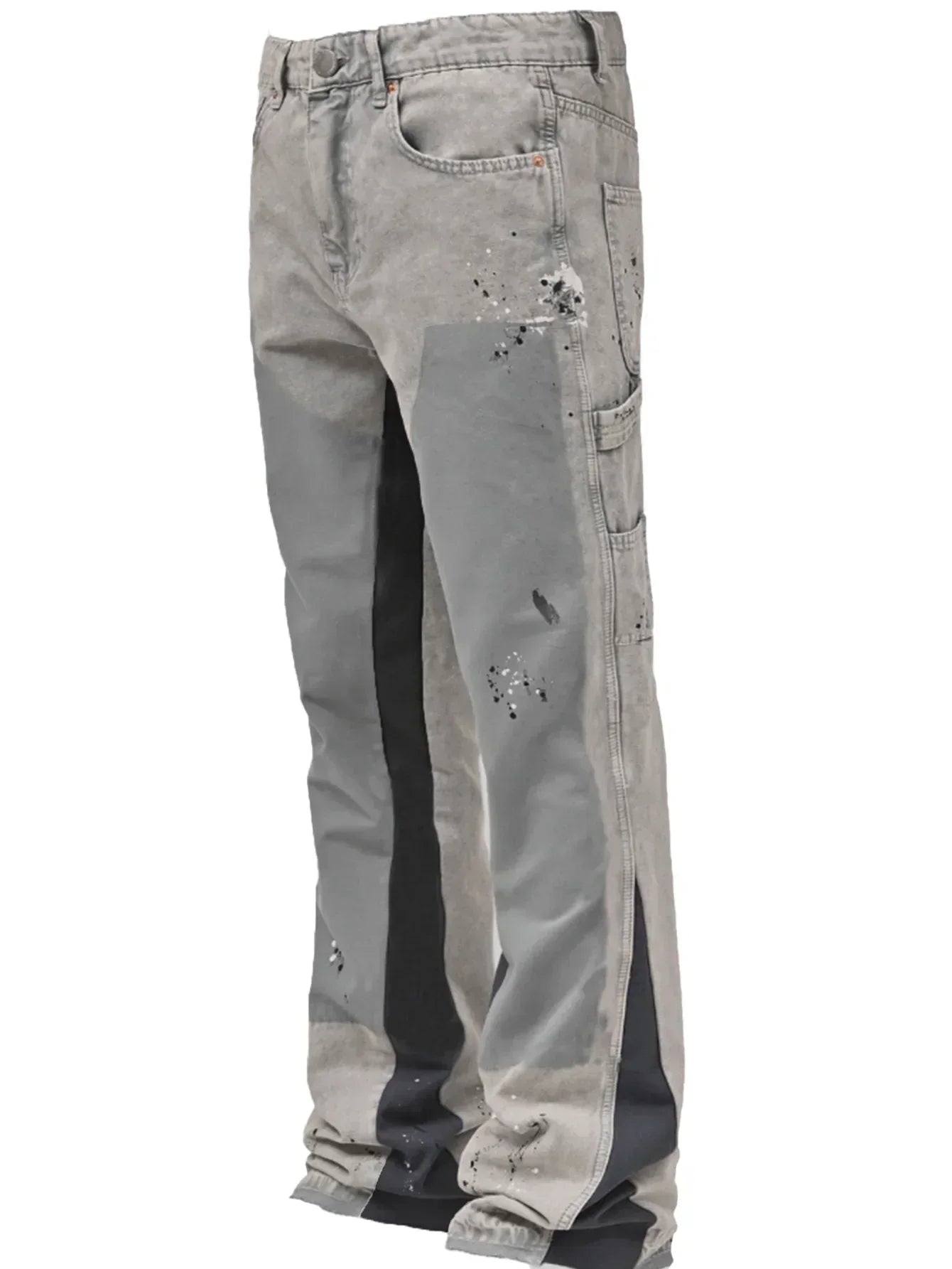 Straight Leg Jeans - Street Style Stacked Hem