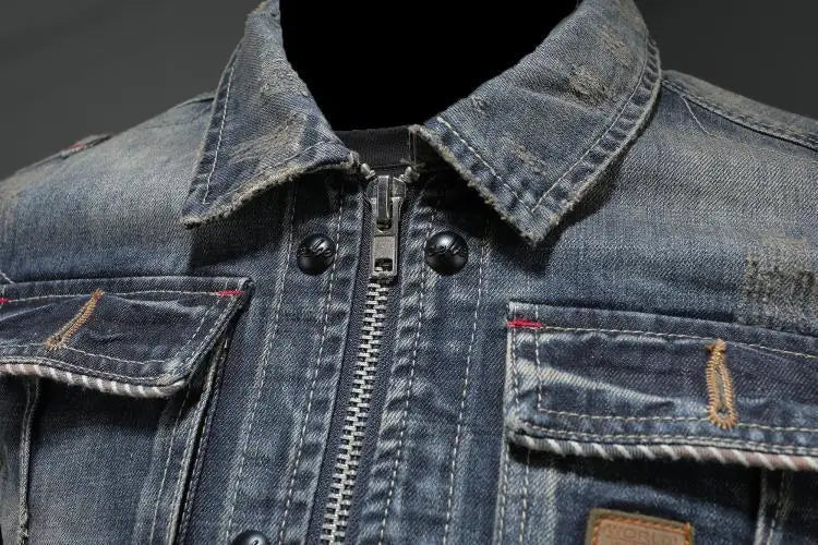 Men's Long Denim Jacket