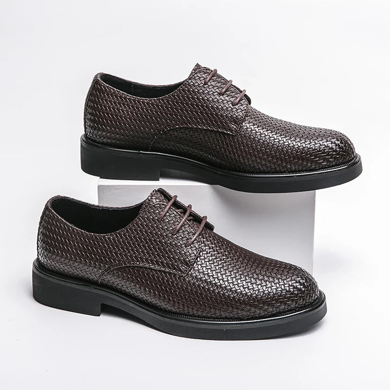 Oxford Shoes | Woven Design with Lace Up Style