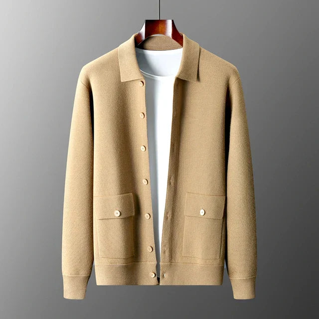 Cardigan - Button Front with Patch Pockets