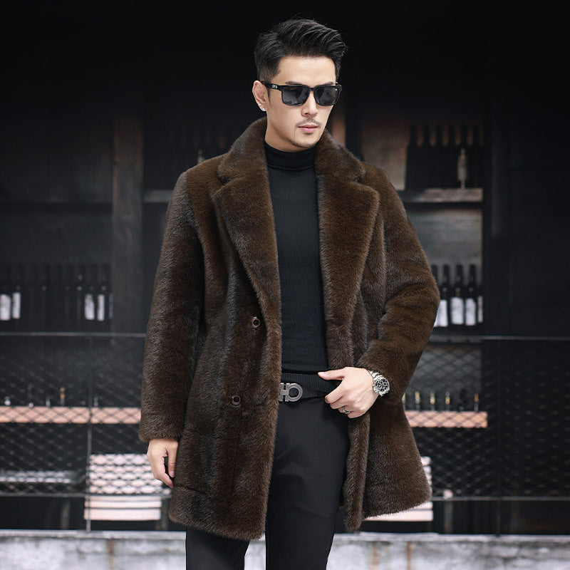 Fur Coat | Double Breasted Longline Design