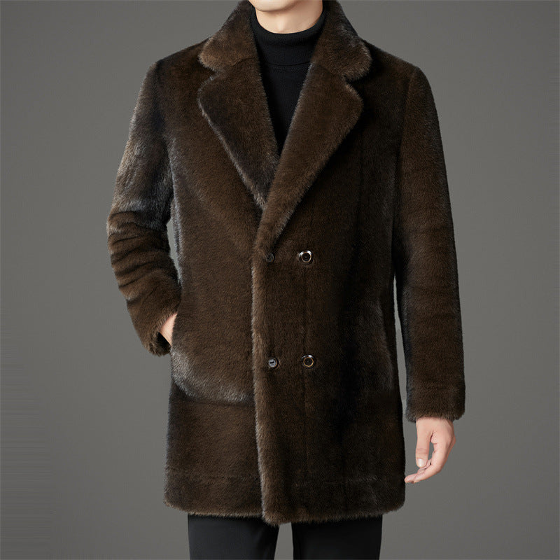 Fur Coat | Double Breasted Longline Design