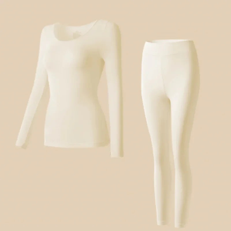 Thermal Underwear Set - Long Sleeve Top with Slim Leggings