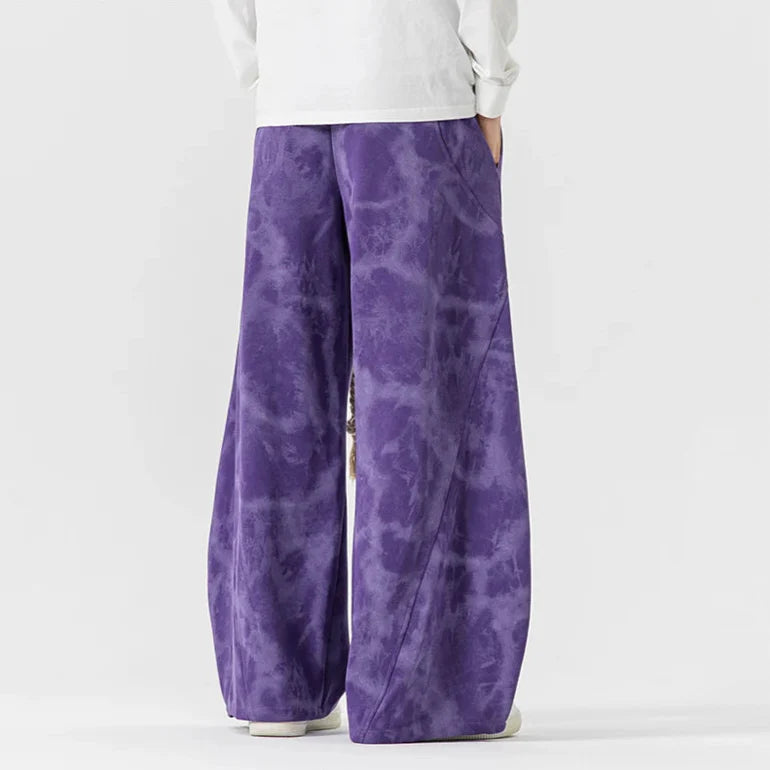 Wide Leg Lounge Trousers - Rope Belt Detail
