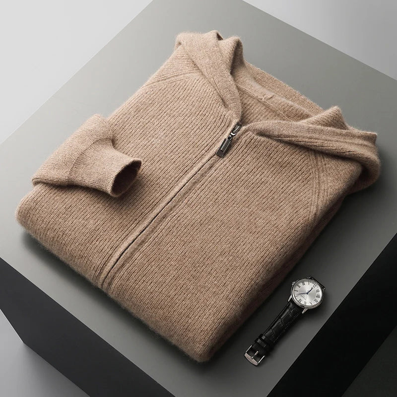 Zip Hoodie - Relaxed Fit with Drawstring Hood
