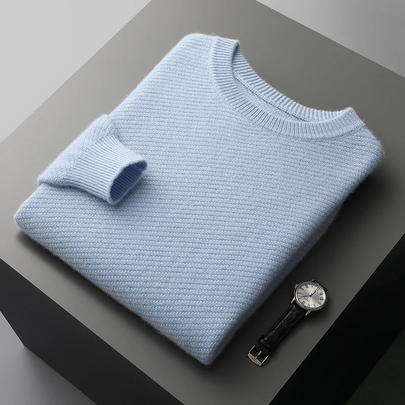 Crew Neck Knitted Jumper - Classic Fit Pullover