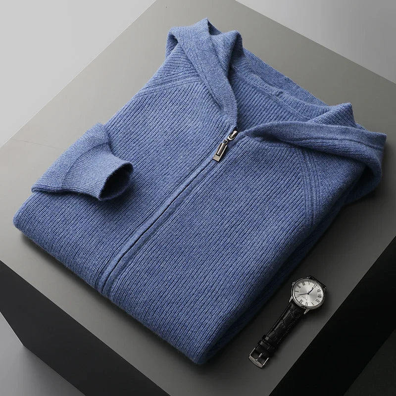 Zip Hoodie - Relaxed Fit with Drawstring Hood