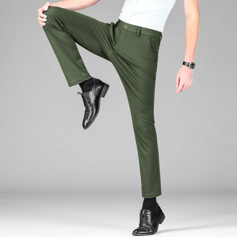 Slim Fit Chinos Work Trousers - Button Waist