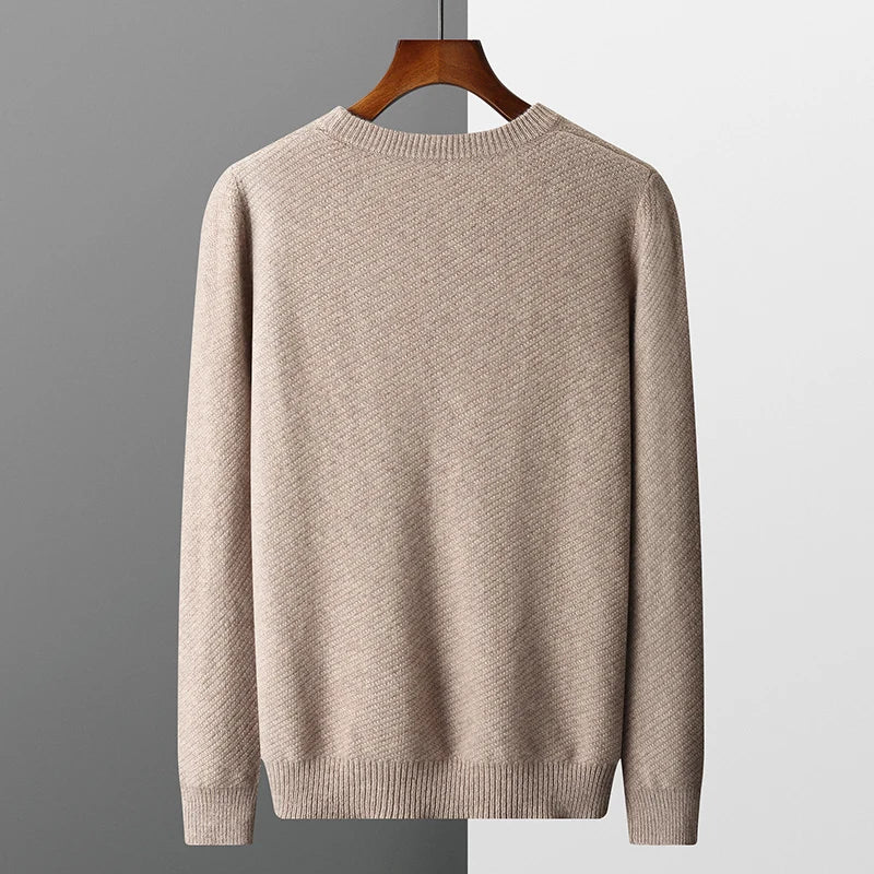 Crew Neck Knitted Jumper - Classic Fit Pullover