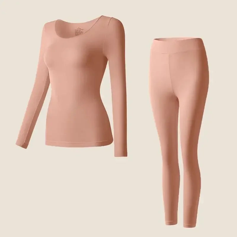 Thermal Underwear Set - Long Sleeve Top with Slim Leggings