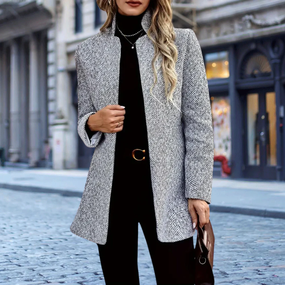 Blazer Jacket - Longline Fit with Open Front Design