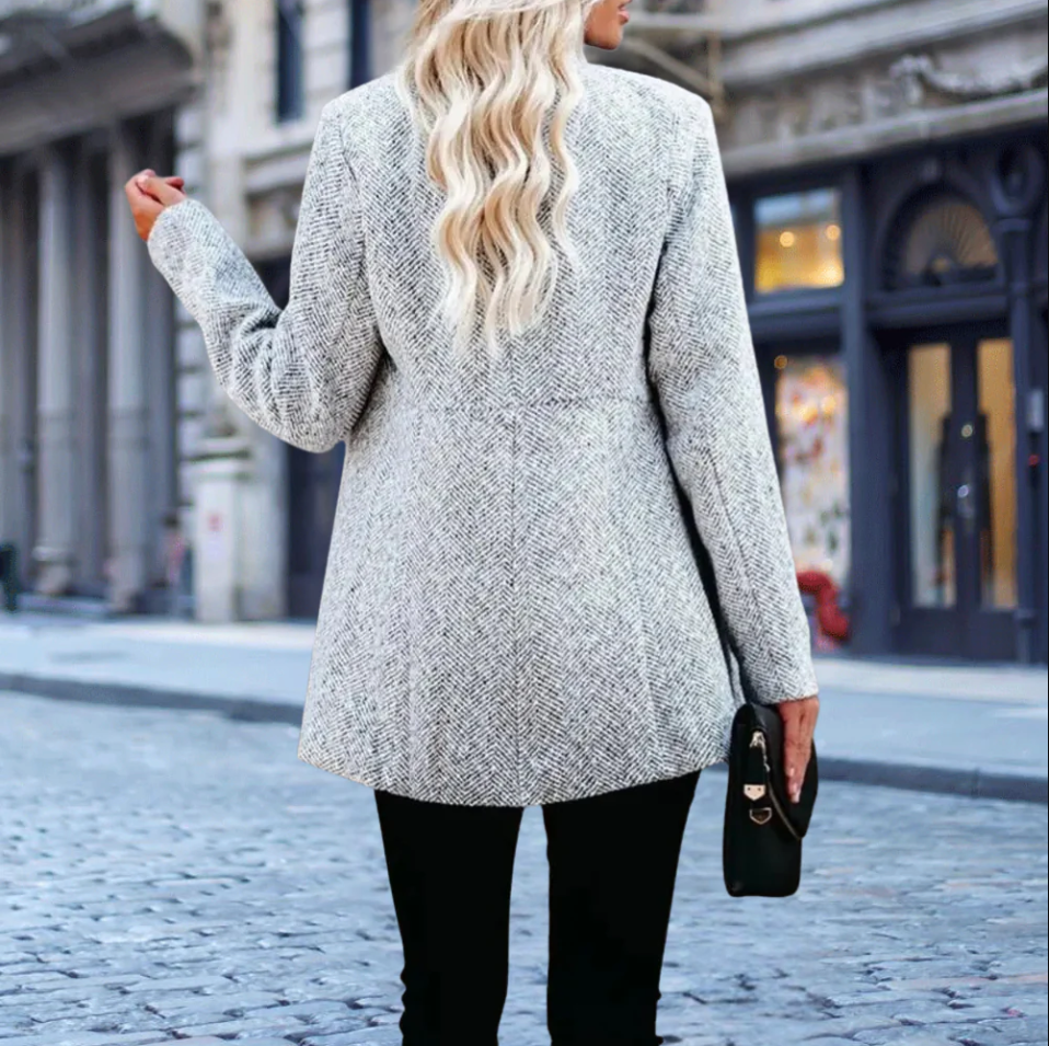 Blazer Jacket - Longline Fit with Open Front Design