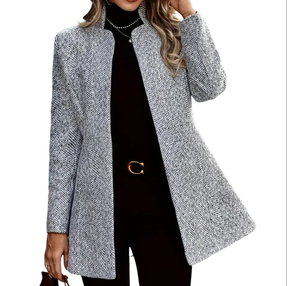 Blazer Jacket - Longline Fit with Open Front Design