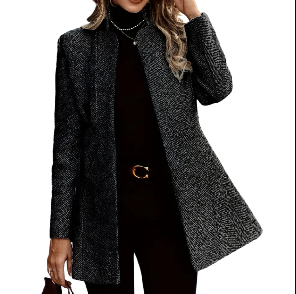 Blazer Jacket - Longline Fit with Open Front Design