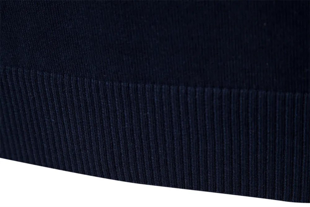 Half Zip Knitted Jumper - Striped Classic Fit Pullover