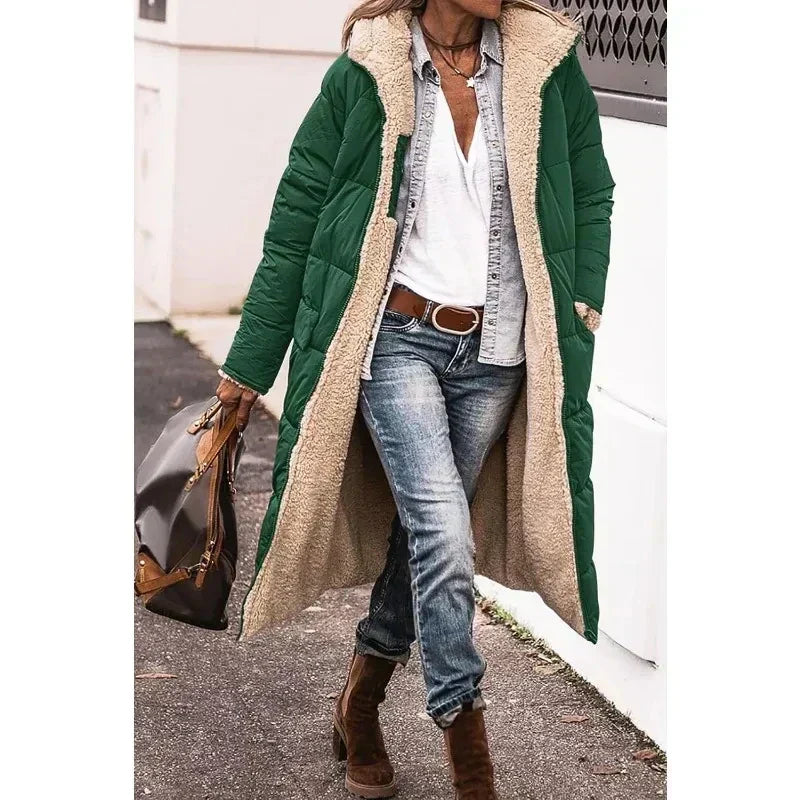 Longline Puffer Coat | Hooded Full Length with Warm Lining
