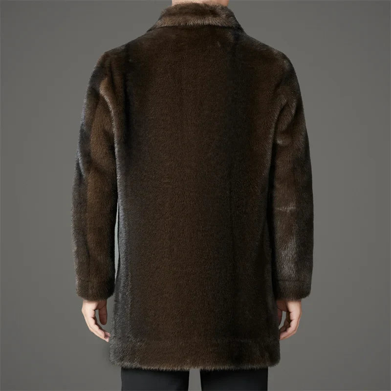 Fur Coat | Double Breasted Longline Design