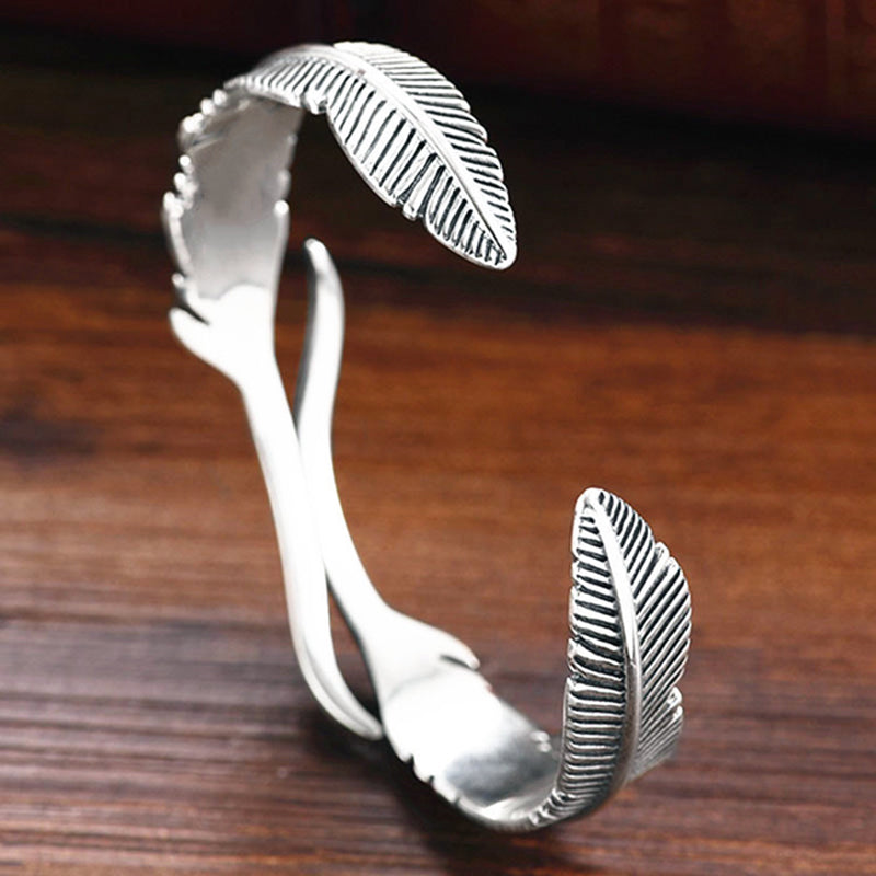 Men's Feather Flow Open Cuff Bracelet