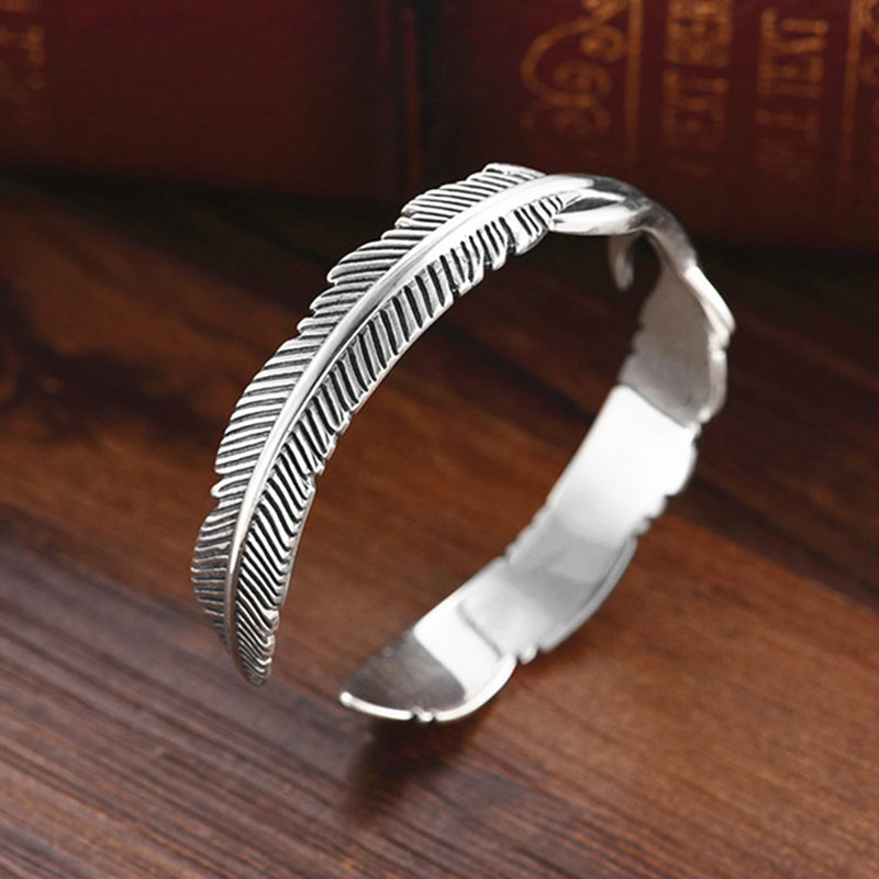 Men's Feather Flow Open Cuff Bracelet