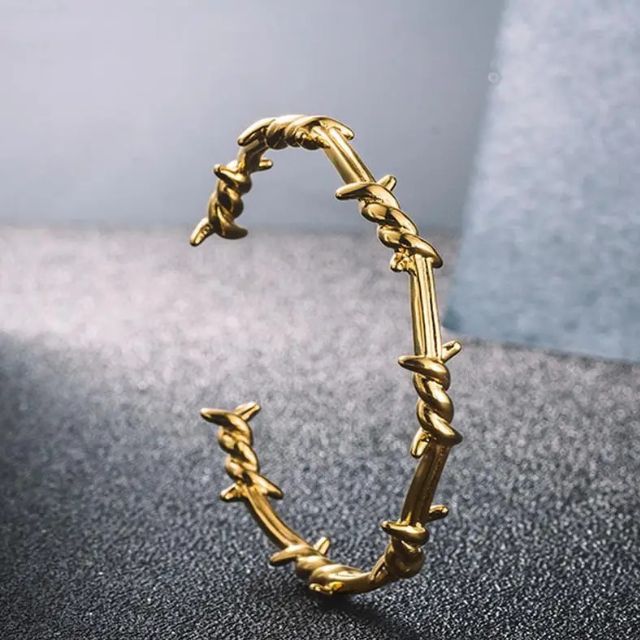 Men's Feather Flow Open Cuff Bracelet