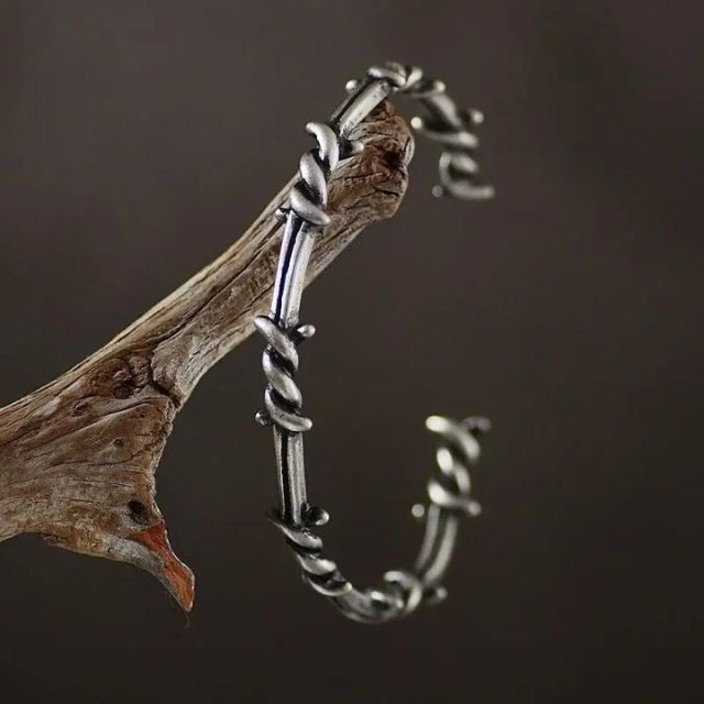 Men's Feather Flow Open Cuff Bracelet