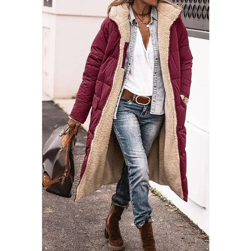 Longline Puffer Coat | Hooded Full Length with Warm Lining