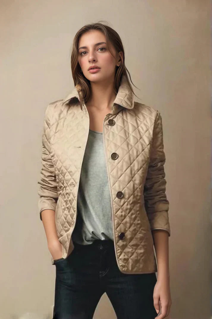 Quilted Jacket - Button Up with Tailored Fit