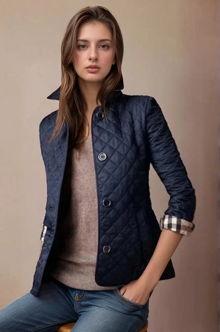 Quilted Jacket - Button Up with Tailored Fit
