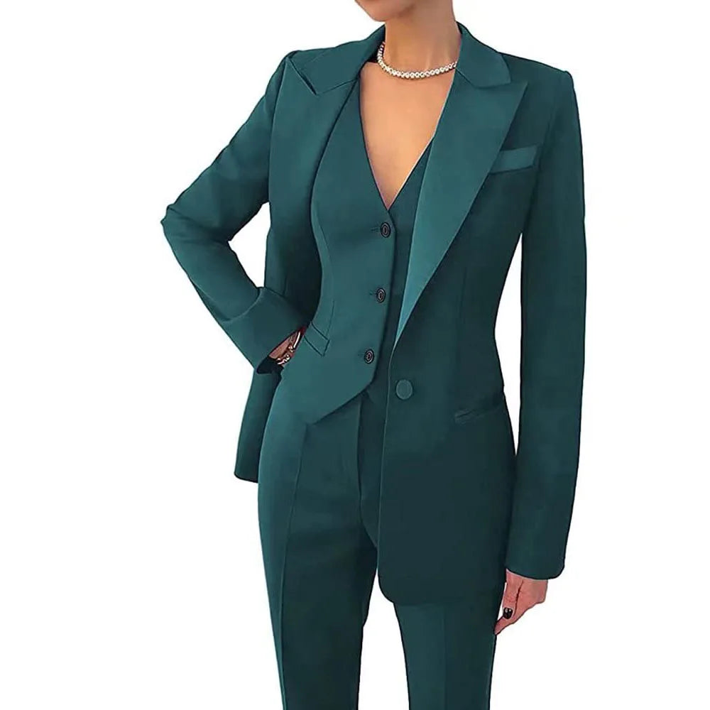 3 Piece Trouser Suit - Fitted Blazer and Waistcoat