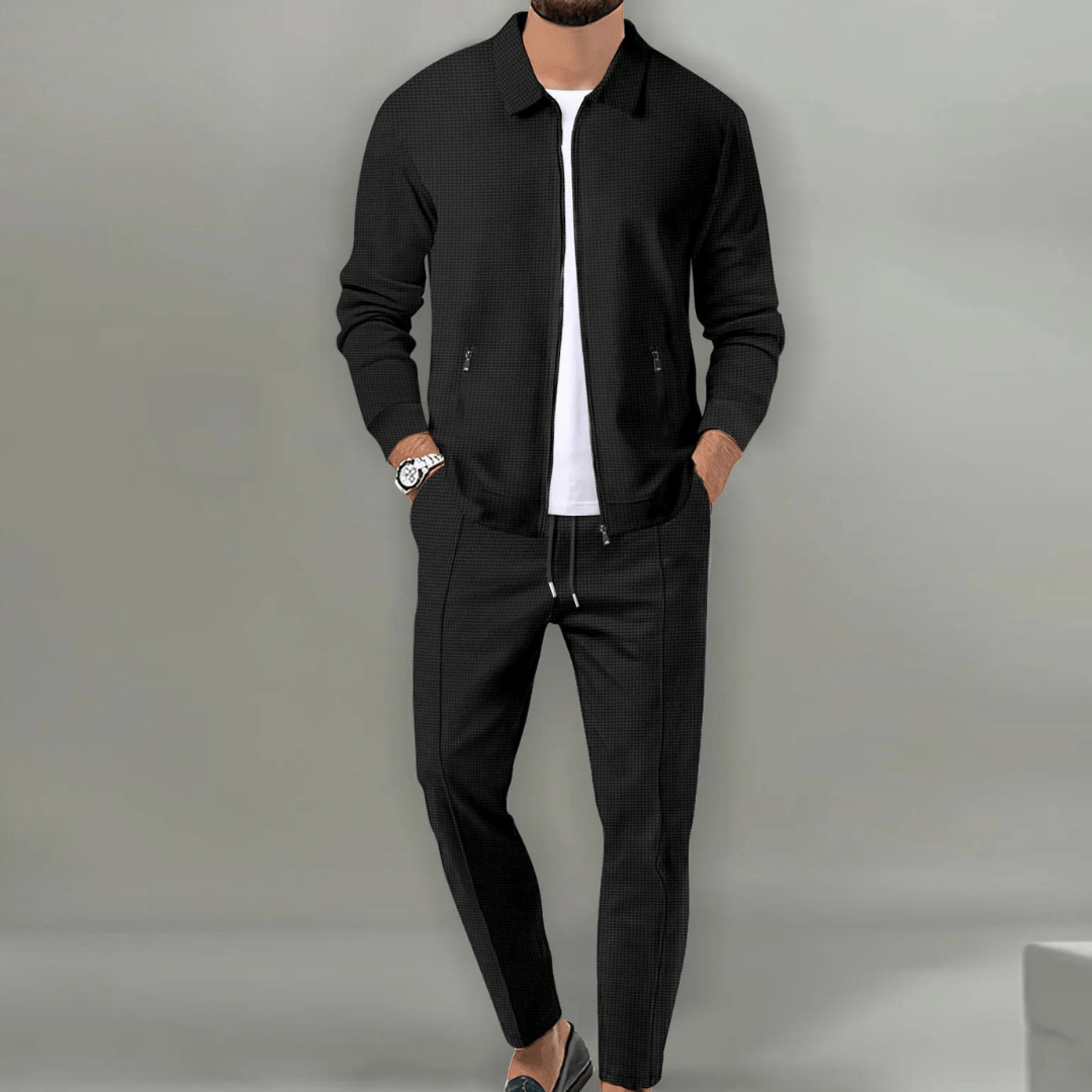 Men’s Tracksuit Two Piece Zip Jacket And Trousers Set | For Smart Casual And Travel