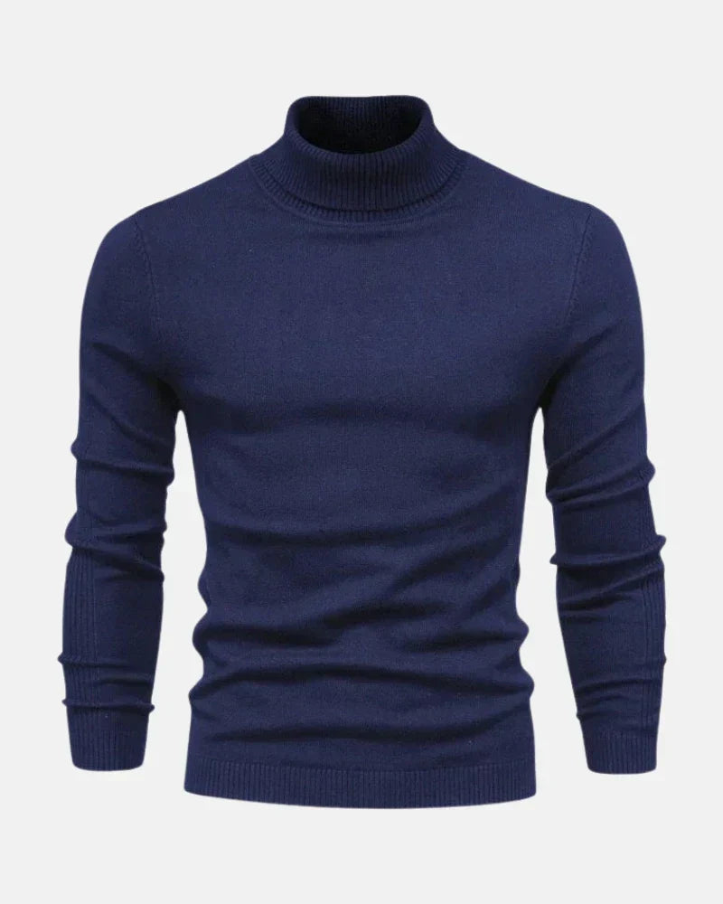 Turtleneck Sweater | Slim Fit with Ribbed Hem and Cuffs