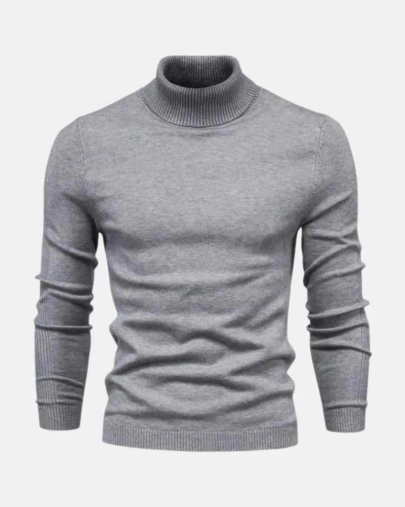 Turtleneck Sweater | Slim Fit with Ribbed Hem and Cuffs