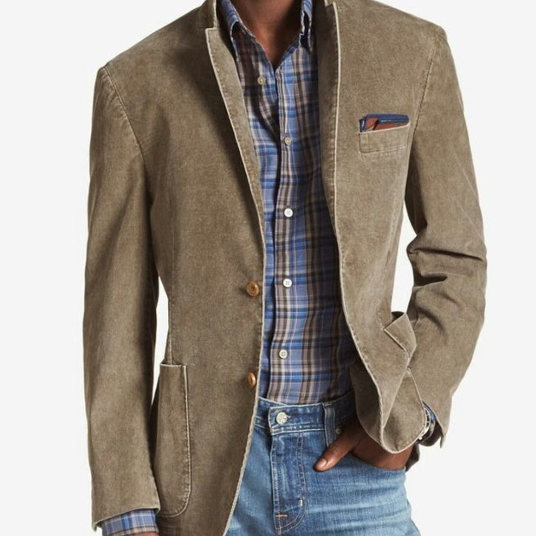 Blazer Jacket - Relaxed Fit with Lapel Detail