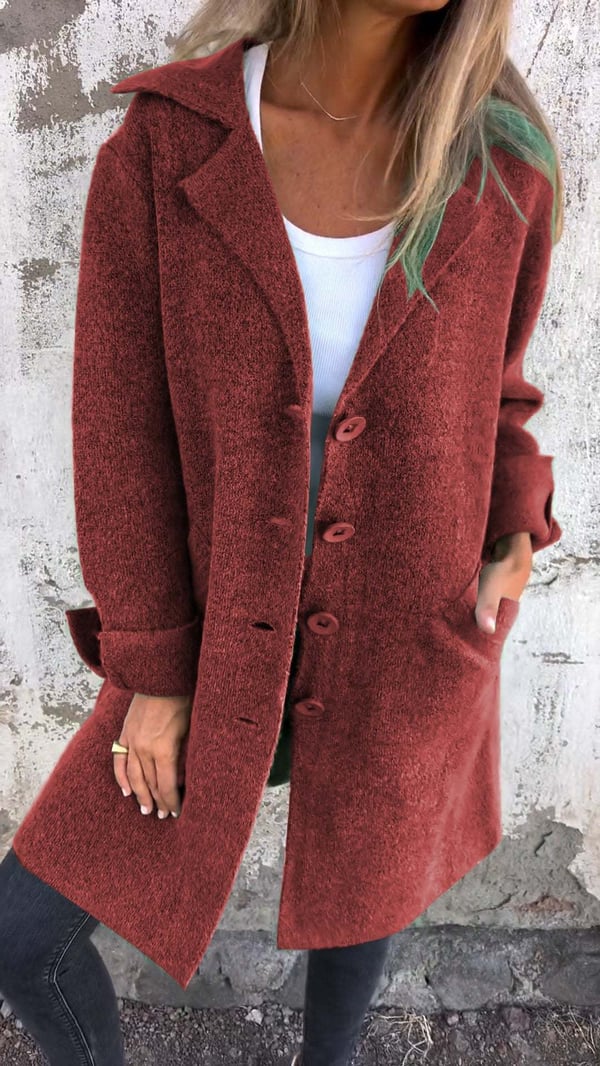 Longline Coat | Button Front with Collared Design