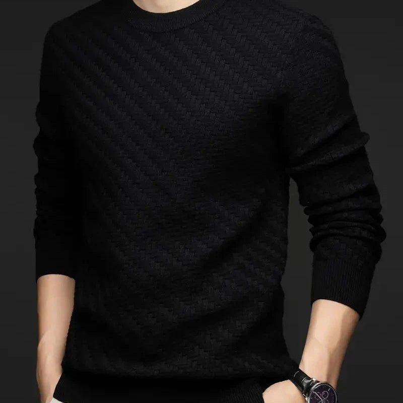 Crew Neck Sweater | Long Sleeve Textured Knit