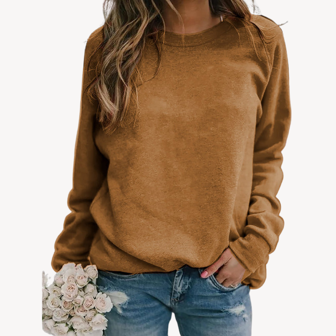 Casual Crew Neck Sweatshirt | Relaxed Fit Pullover